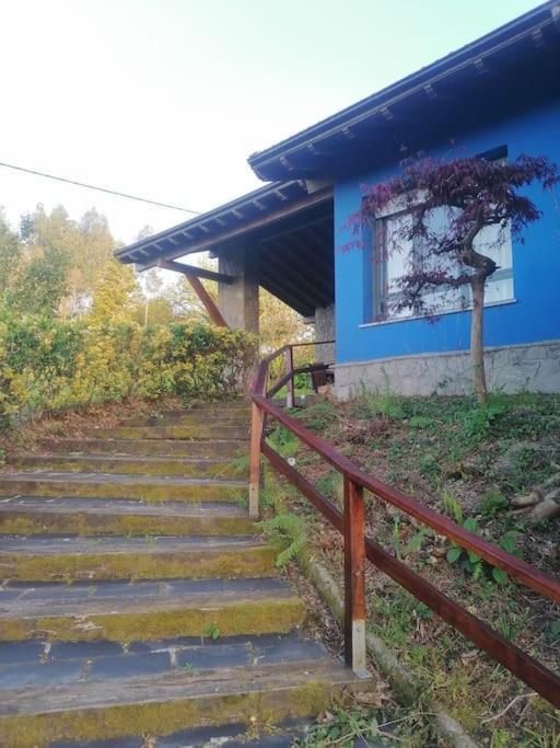 La casa azul: Un lugar mágico y acogedor en finca Villa Juncedo Exterior foto